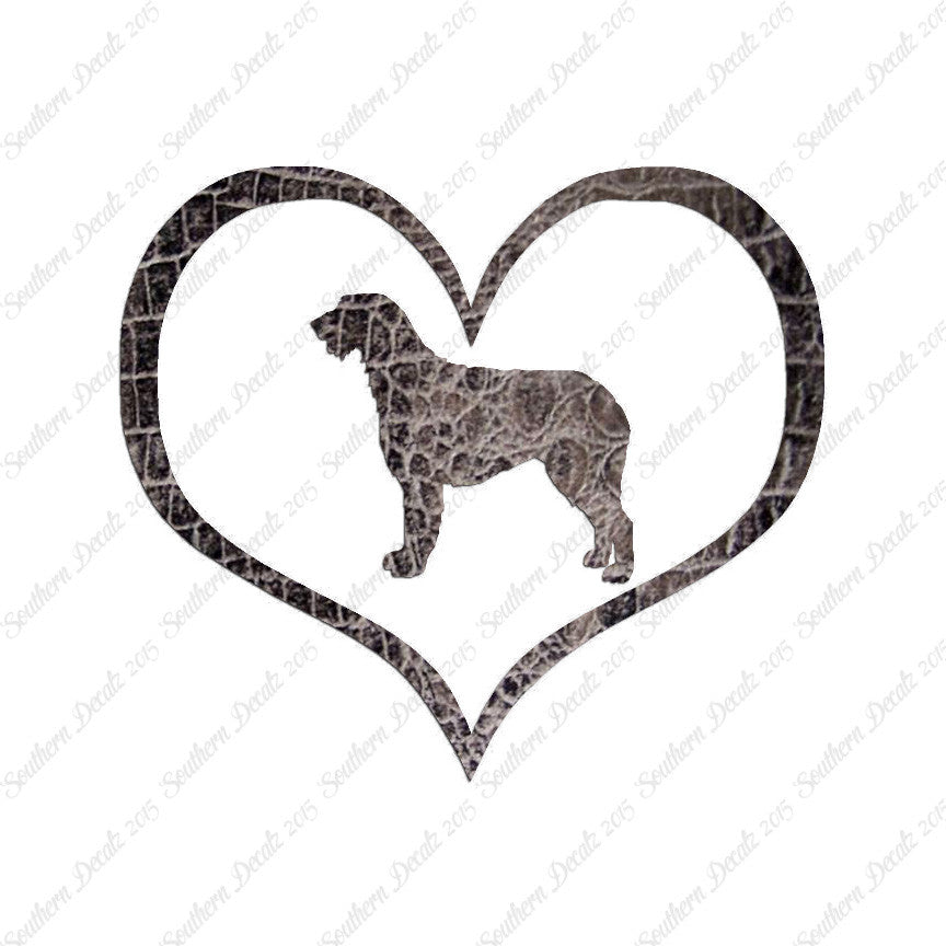 Irish Wolfhound Dog Heart Love