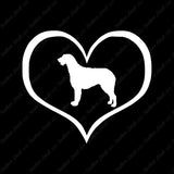 Irish Wolfhound Dog Heart Love