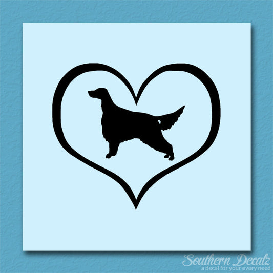 Irish Setter Dog Heart Love