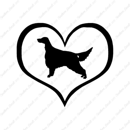Irish Setter Dog Heart Love