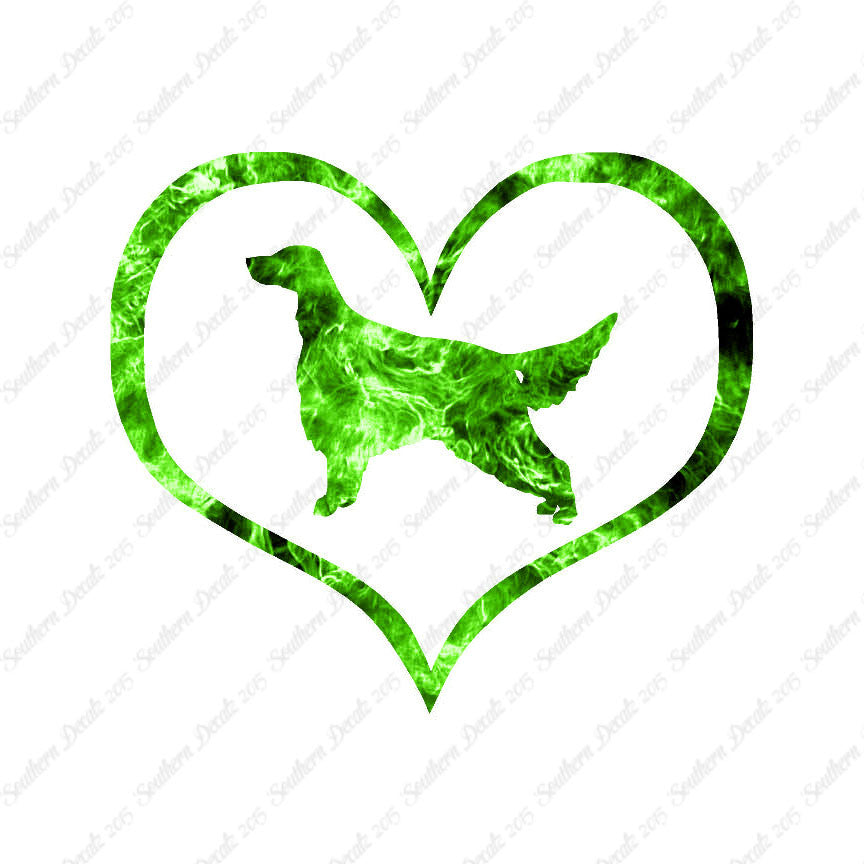 Irish Setter Dog Heart Love