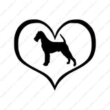 Irish Terrier Dog Heart Love