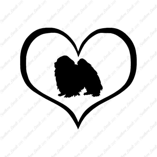 Japanese Chin Dog Heart Love