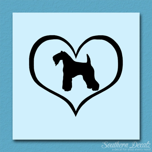 Kerry Blue Terrier Dog Heart Love