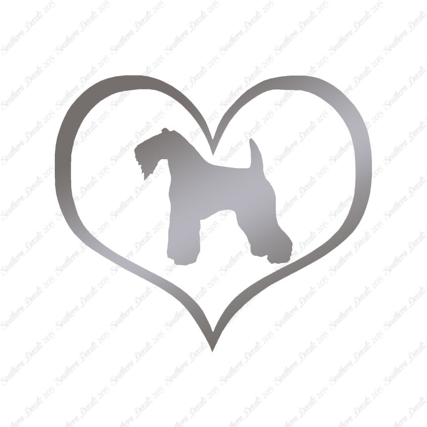 Kerry Blue Terrier Dog Heart Love