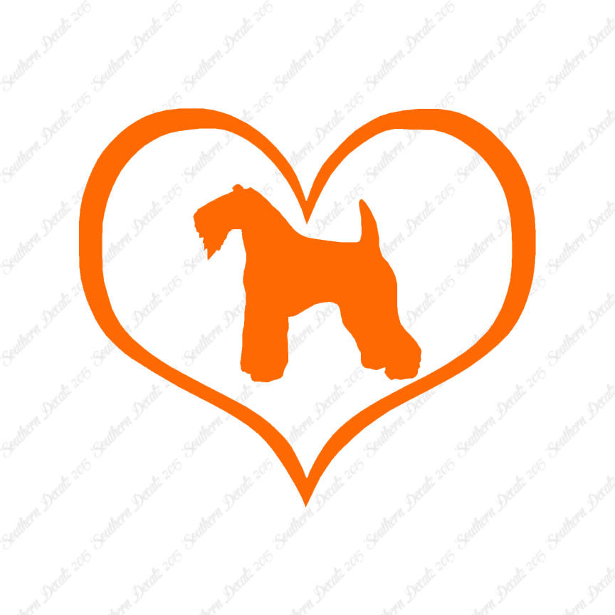 Kerry Blue Terrier Dog Heart Love