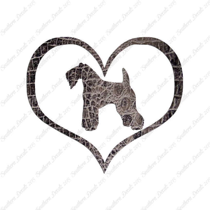 Kerry Blue Terrier Dog Heart Love