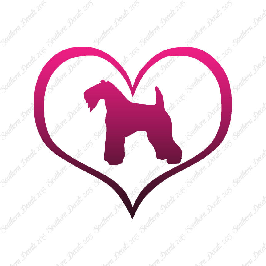 Kerry Blue Terrier Dog Heart Love