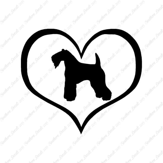 Kerry Blue Terrier Dog Heart Love