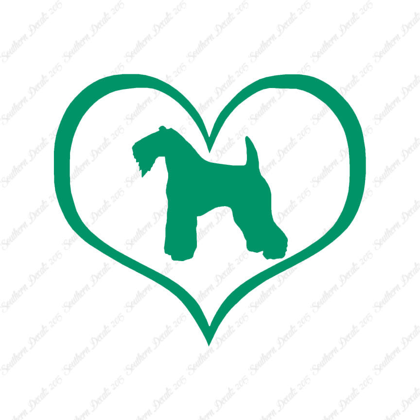 Kerry Blue Terrier Dog Heart Love