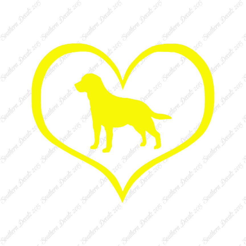 Labrador Retriever Dog Heart Love