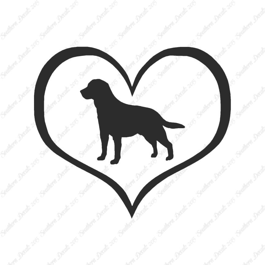 Labrador Retriever Dog Heart Love