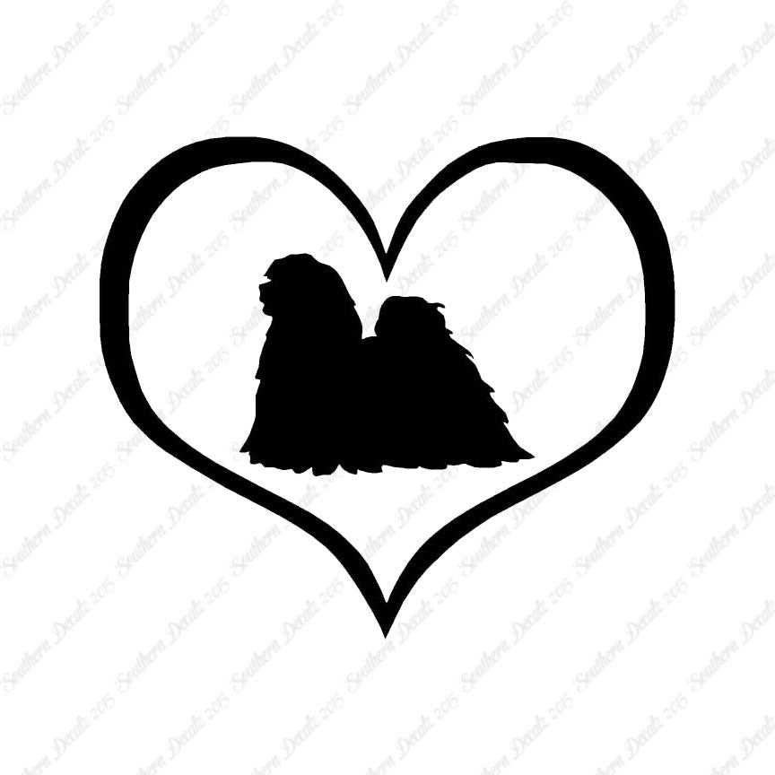 Lhasa Apso Dog Heart Love