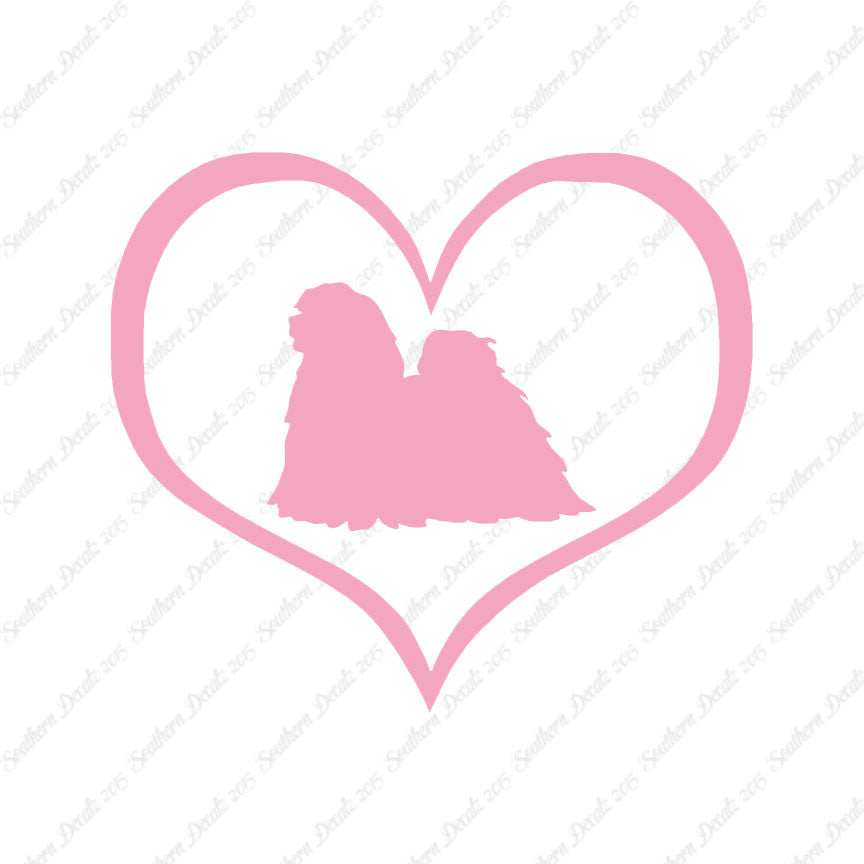 Lhasa Apso Dog Heart Love