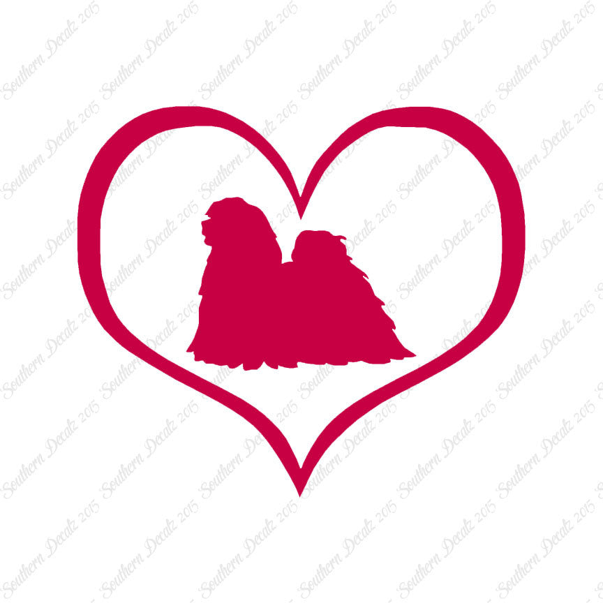 Lhasa Apso Dog Heart Love