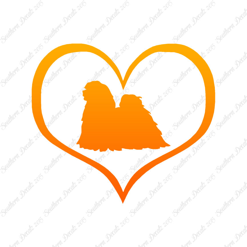 Lhasa Apso Dog Heart Love