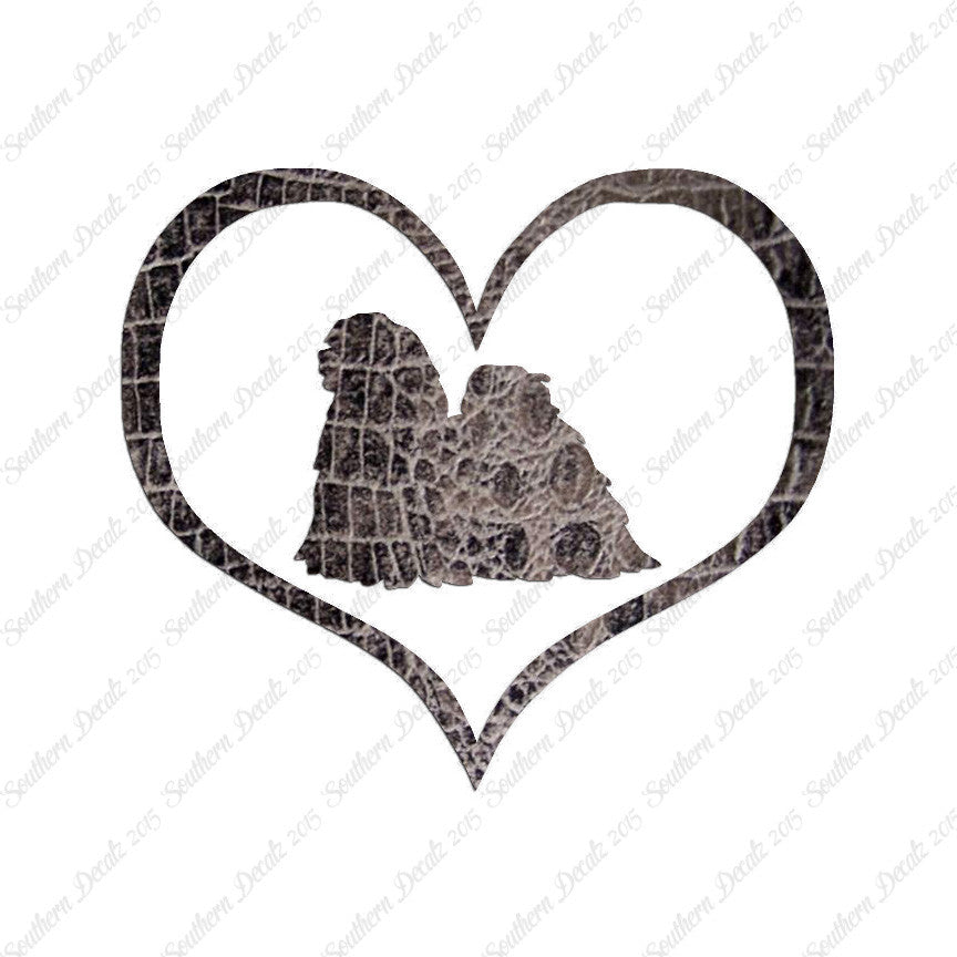 Lhasa Apso Dog Heart Love