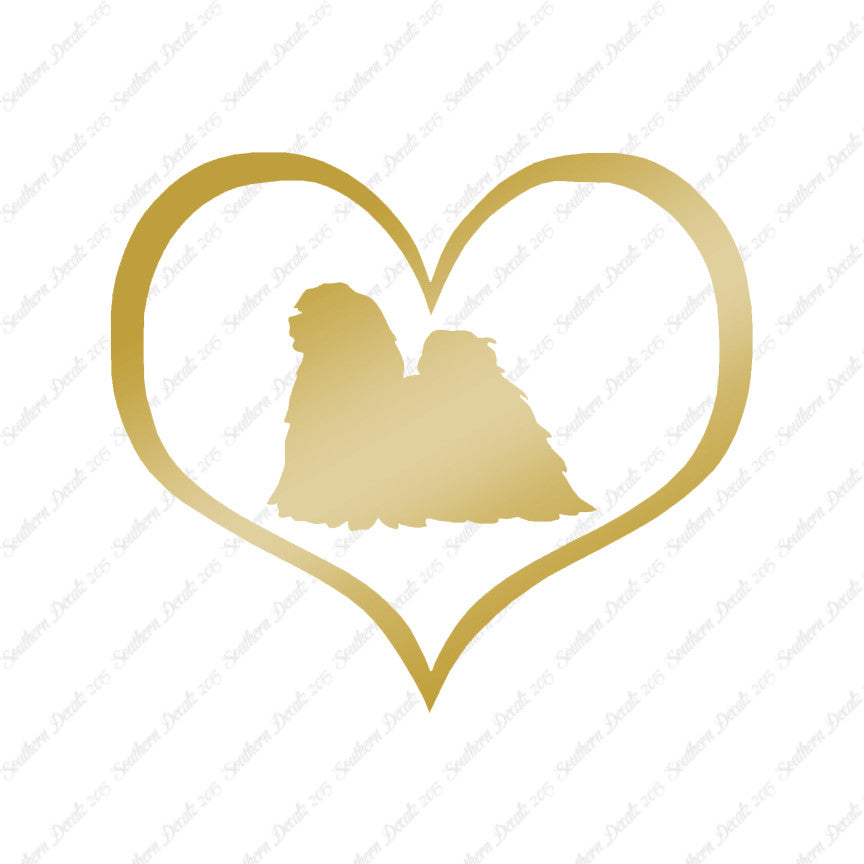 Lhasa Apso Dog Heart Love