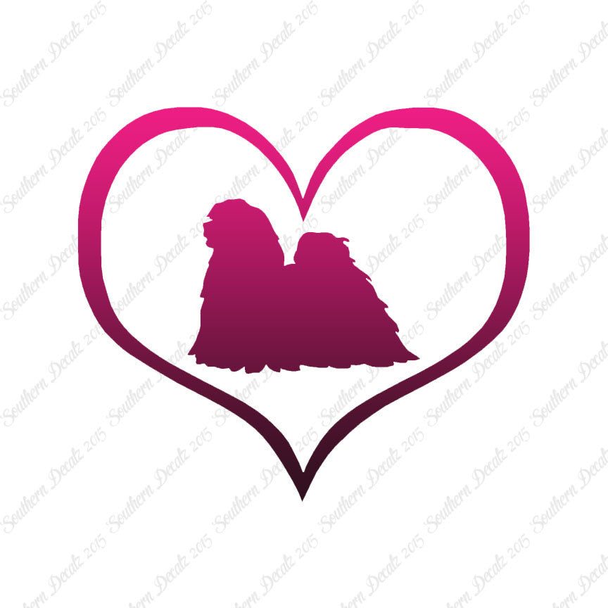 Lhasa Apso Dog Heart Love