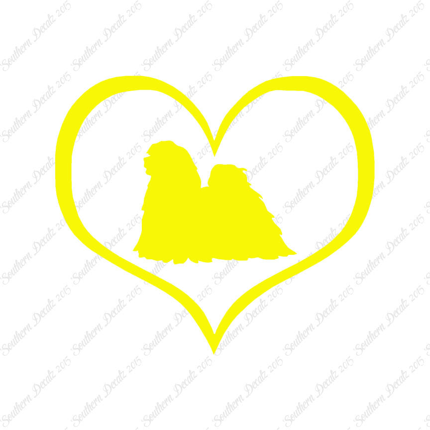Lhasa Apso Dog Heart Love