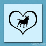 Miniature Bull Terrier Dog Heart Love
