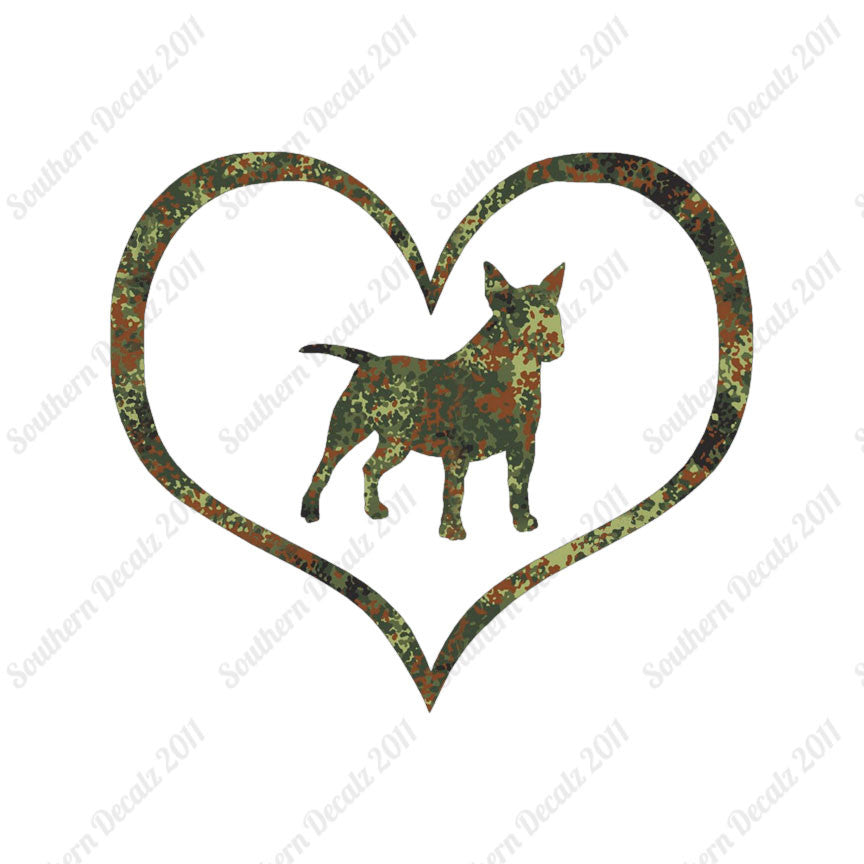 Miniature Bull Terrier Dog Heart Love