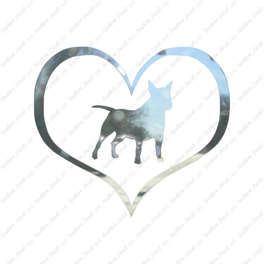 Miniature Bull Terrier Dog Heart Love