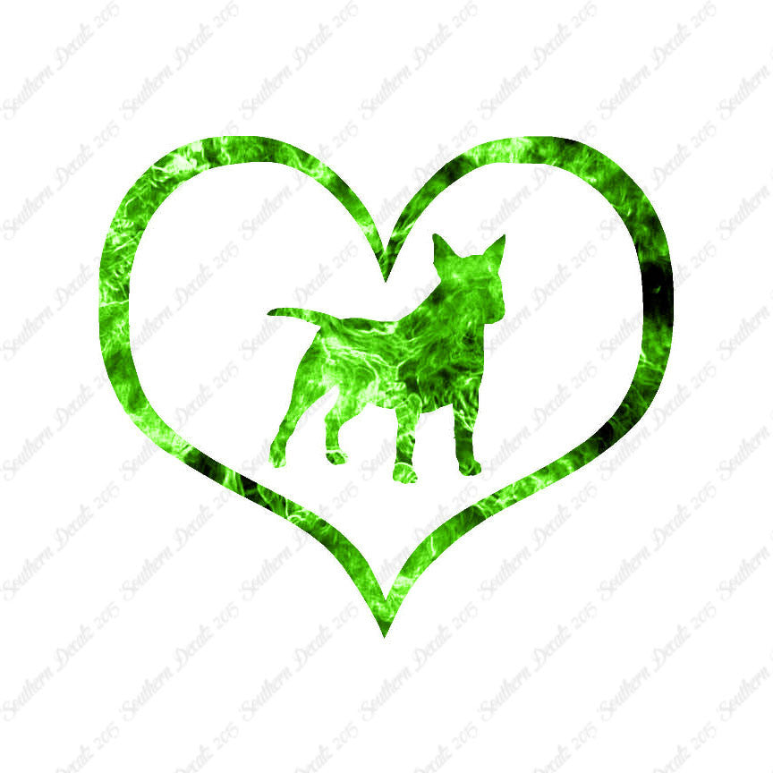 Miniature Bull Terrier Dog Heart Love