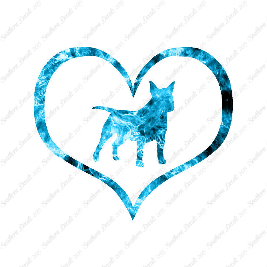 Miniature Bull Terrier Dog Heart Love