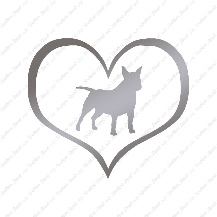 Miniature Bull Terrier Dog Heart Love