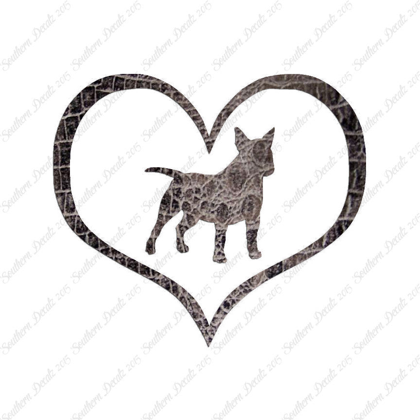 Miniature Bull Terrier Dog Heart Love