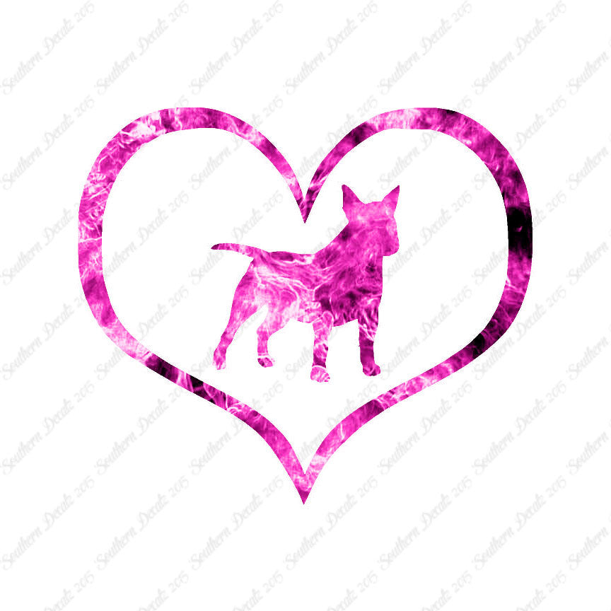 Miniature Bull Terrier Dog Heart Love