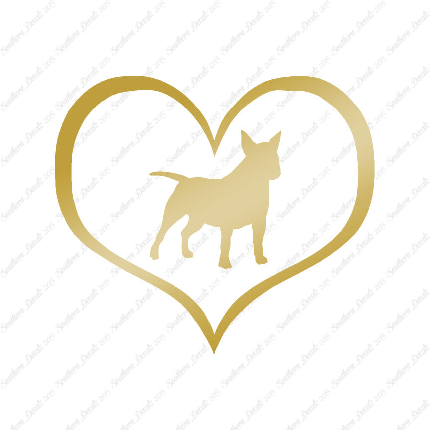 Miniature Bull Terrier Dog Heart Love