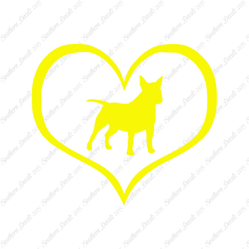Miniature Bull Terrier Dog Heart Love