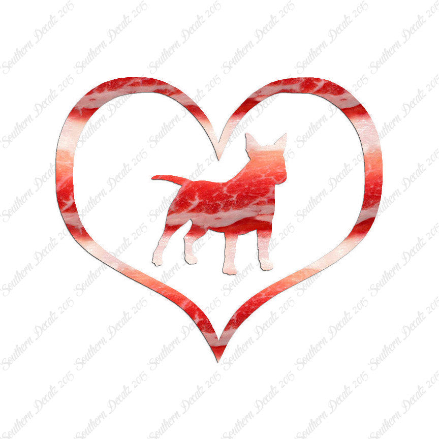 Miniature Bull Terrier Dog Heart Love