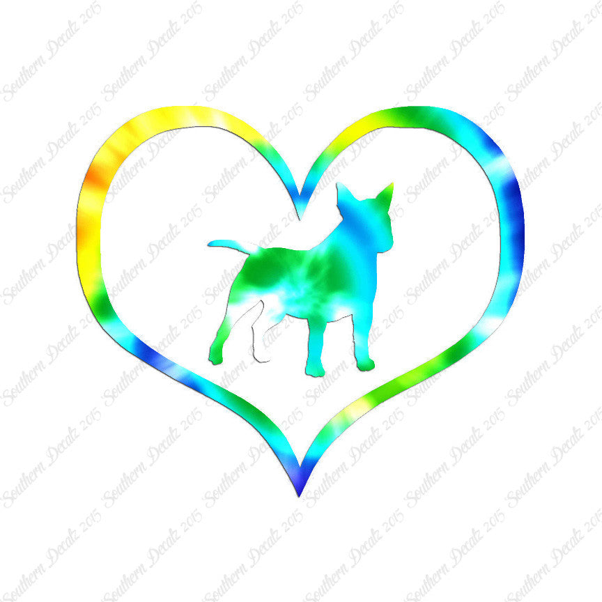 Miniature Bull Terrier Dog Heart Love