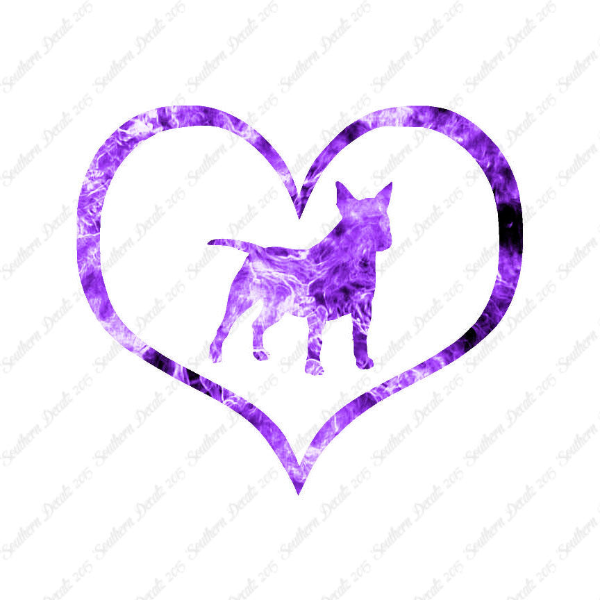 Miniature Bull Terrier Dog Heart Love