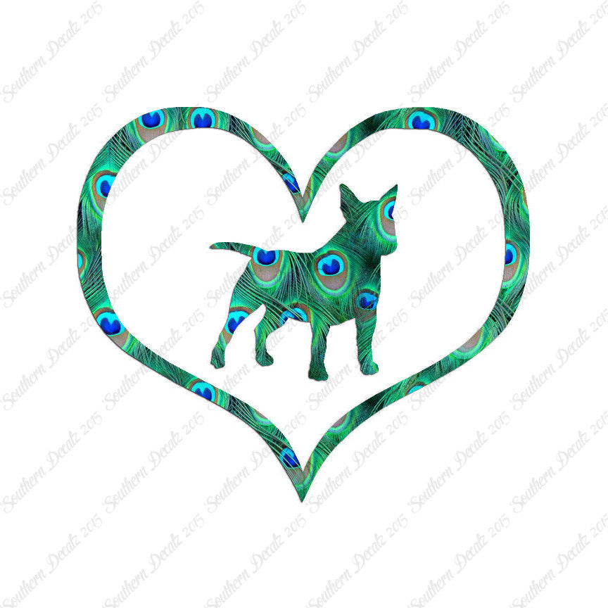 Miniature Bull Terrier Dog Heart Love