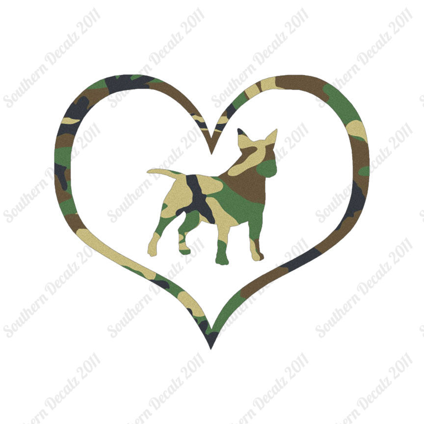 Miniature Bull Terrier Dog Heart Love