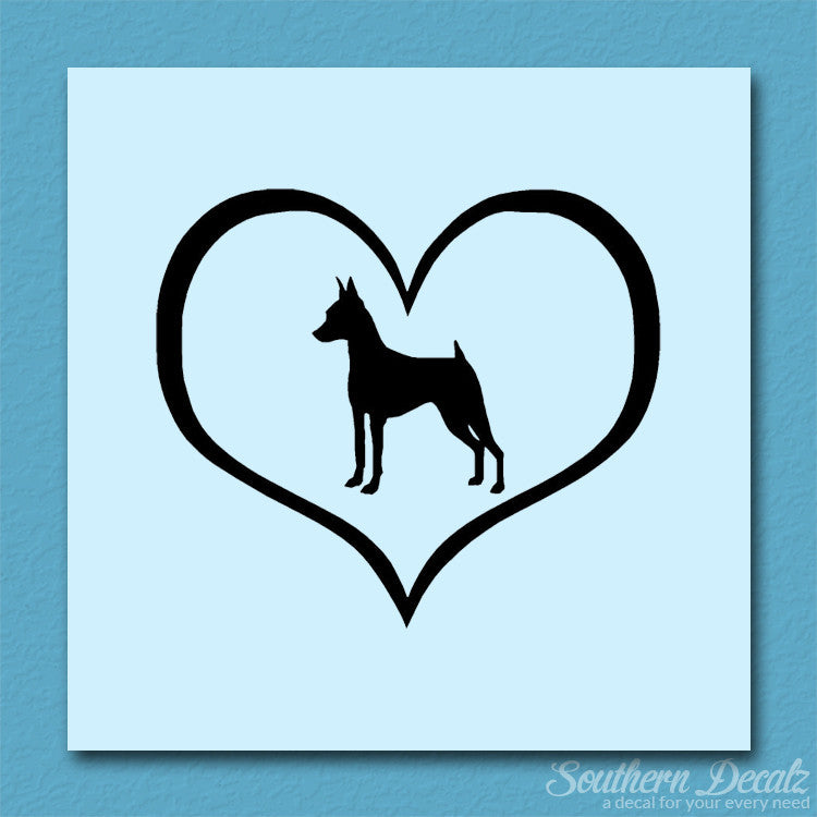 Miniature Pinscher Dog Heart Love
