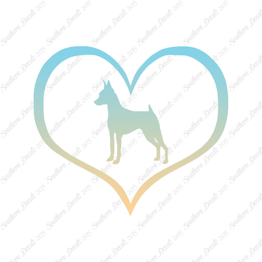 Miniature Pinscher Dog Heart Love