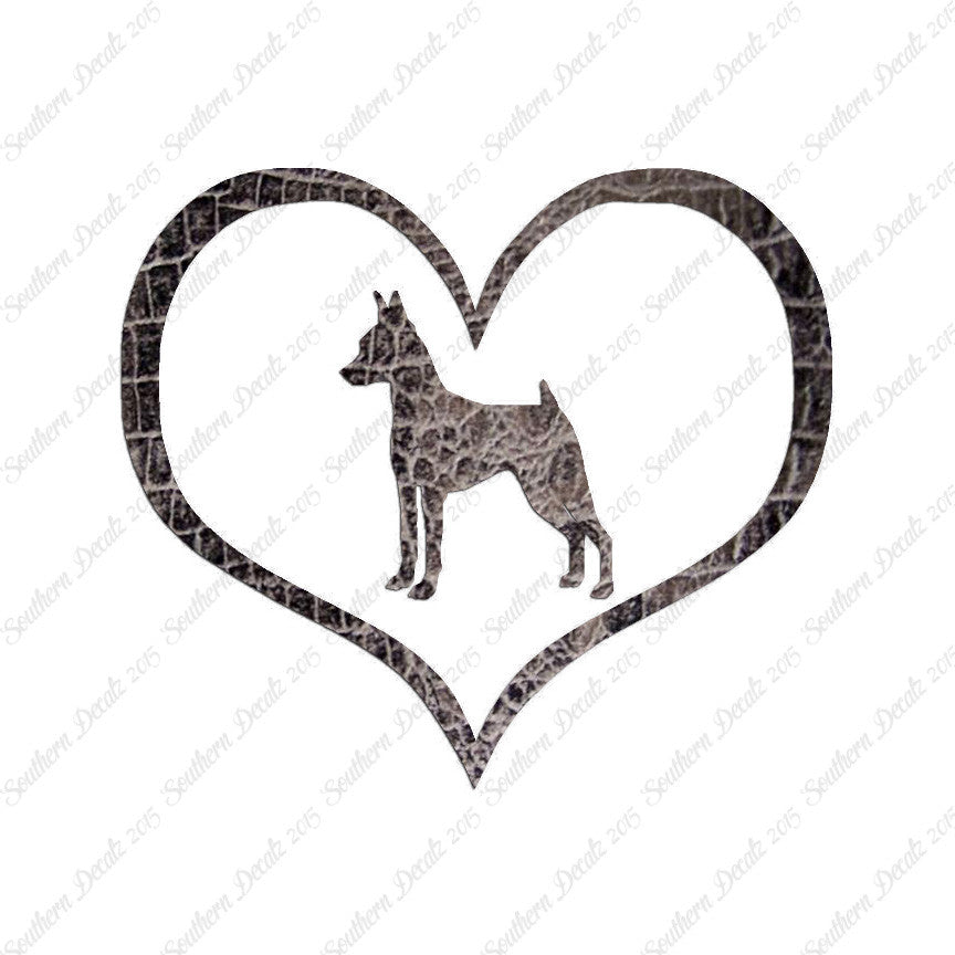 Miniature Pinscher Dog Heart Love