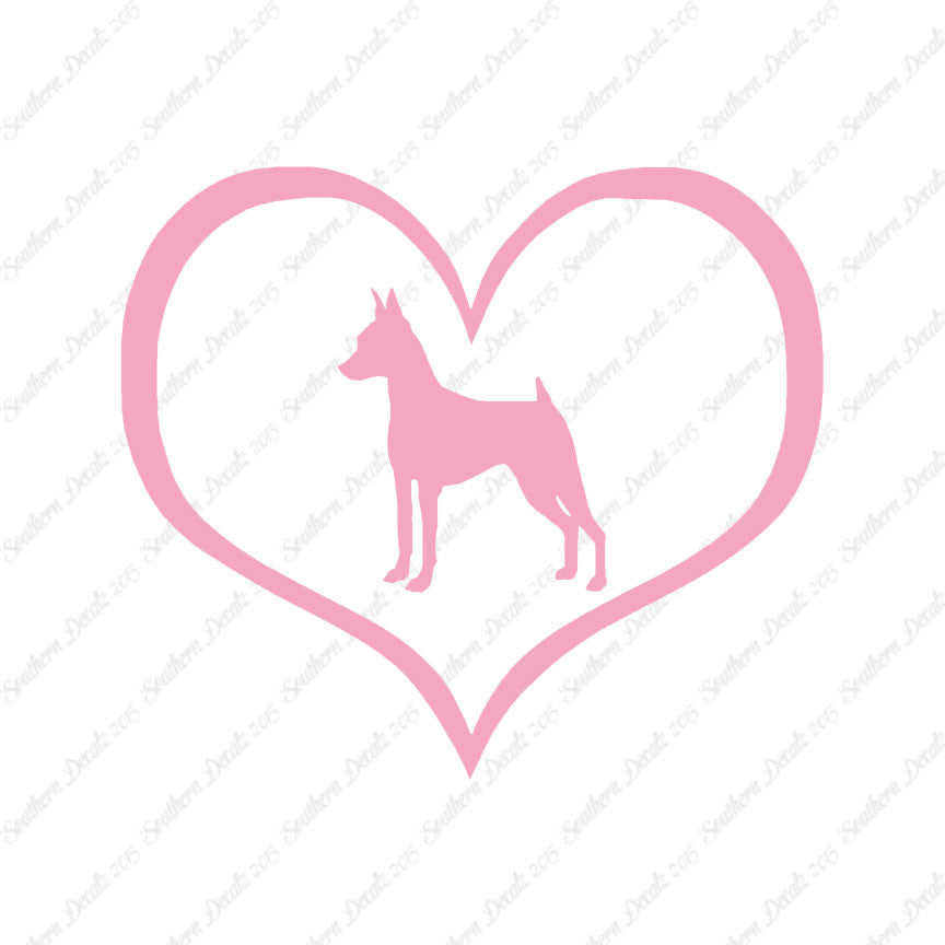 Miniature Pinscher Dog Heart Love