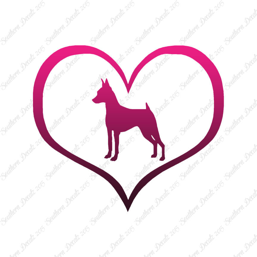 Miniature Pinscher Dog Heart Love
