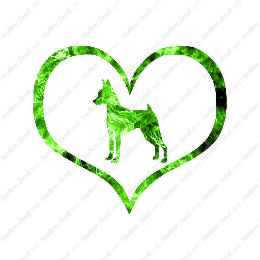 Miniature Pinscher Dog Heart Love