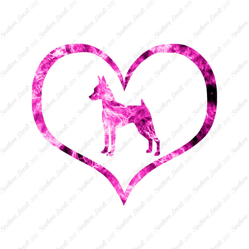 Miniature Pinscher Dog Heart Love