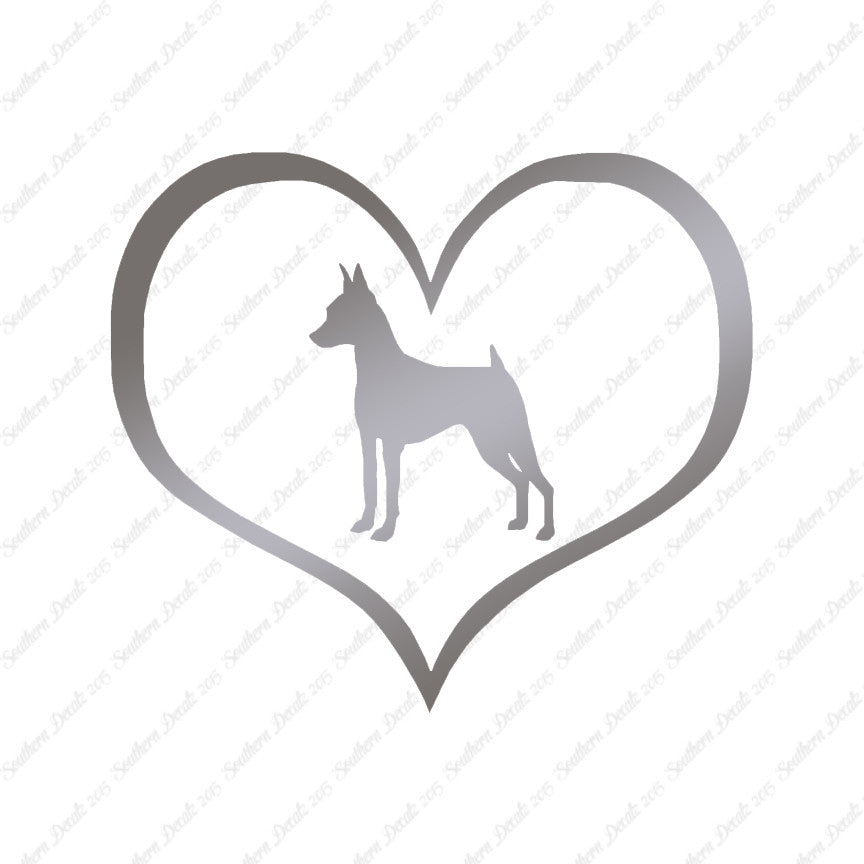 Miniature Pinscher Dog Heart Love