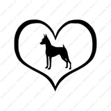 Miniature Pinscher Dog Heart Love