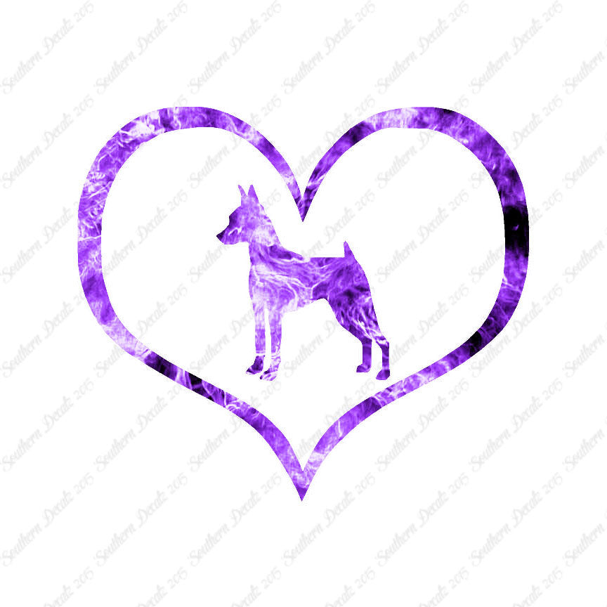 Miniature Pinscher Dog Heart Love
