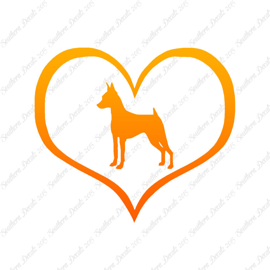 Miniature Pinscher Dog Heart Love
